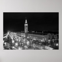 Copie de bâtiment de ferry de SF - grande Poster