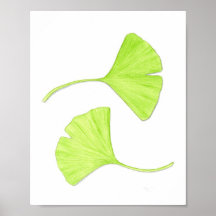 Copie de beaux-arts de feuille de Ginkgo Posters