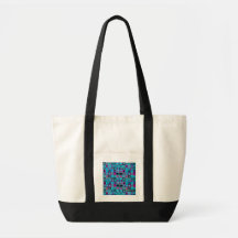 Copie de bloc dans fourre-tout bleu sacs fourre-tout