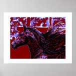 Copie de cheval d'art de bruit avec les frontières posters