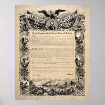 Copie de document de proclamation de The Emancipat Affiche