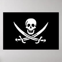 Copie de drapeau de pirate de Jack de calicot Posters