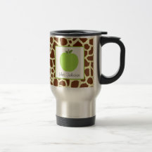 Copie de girafe d'Apple de vert de tasse de profes