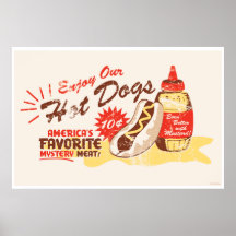 Copie de hot-dog affiche