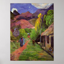 Copie de la "rue De Tahiti" - Paul Gaugin Posters