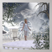 Copie de licornes de Fae d'anges Affiche