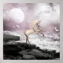 Copie de licornes de Fae d'anges Poster