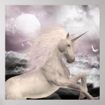 Copie de licornes de Fae d'anges Poster