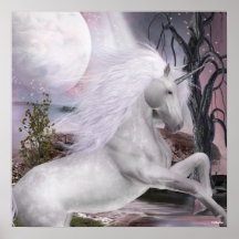 Copie de licornes de Fae d'anges Posters