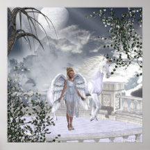 Copie de licornes de Fae d'anges Posters