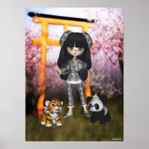 Copie de l'Orient de fille de la Chine belle Affiche