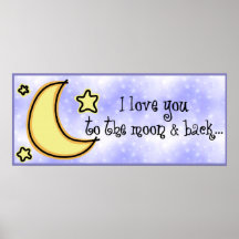 Copie de lune et de dos affiches