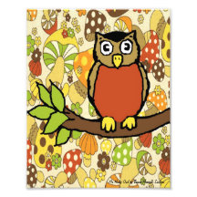 Copie de M. Hooty Owl Baby Wall Impressions Photographiques