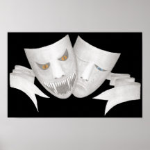 Copie de masques de théâtre affiche