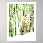 Copie de médias mélangés d'arbre de vert d'art d'E Affiches