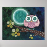 copie de minuit de toile de hibou posters