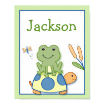 Copie de nom d'art de mur de crèche de tortue de g posters