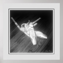 Copie de panneau "de chaussures d'orteil" (B&W) Posters