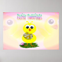 Copie de Pâques Tweetings Affiche