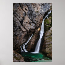 Copie de photo de cascade de montagne. Savica, Slo Posters