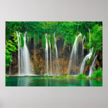 Copie de photo de cascades. Plitvice, Croatie Posters
