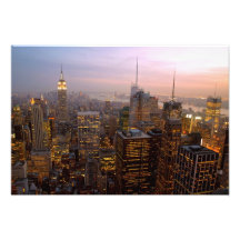 COPIE de PHOTO tôt de crépuscule de Manhattan