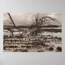 Copie de poème de bateau ancrée par île posters