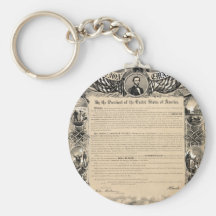Copie de proclamation d'émancipation porte-clés
