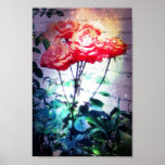 Copie de roses de flamme posters
