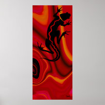 Copie de salamandre de Malibu (ardemment rouge) Posters