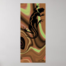 Copie de salamandre de Malibu (bronzez/moka) Affiches
