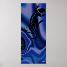 Copie de salamandre de Malibu (indigo/bleu) Posters