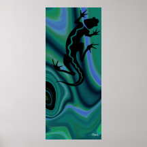 Copie de salamandre de Malibu (sarcelle d'hiver) Posters
