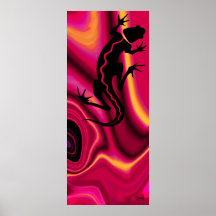 Copie de salamandre de Malibu (violette/magenta) Posters