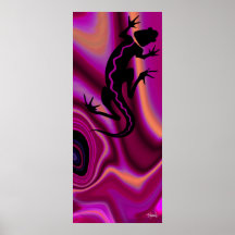 Copie de salamandre de Malibu (violette/magenta) Poster