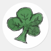 Copie de shamrock adhésifs ronds