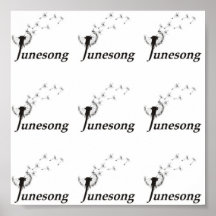 Copie de toile de pissenlit de Junesong Affiche