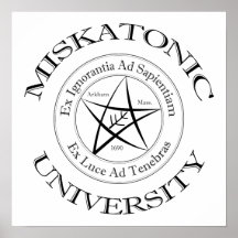 Copie de toile d'université de Miskatonic Posters