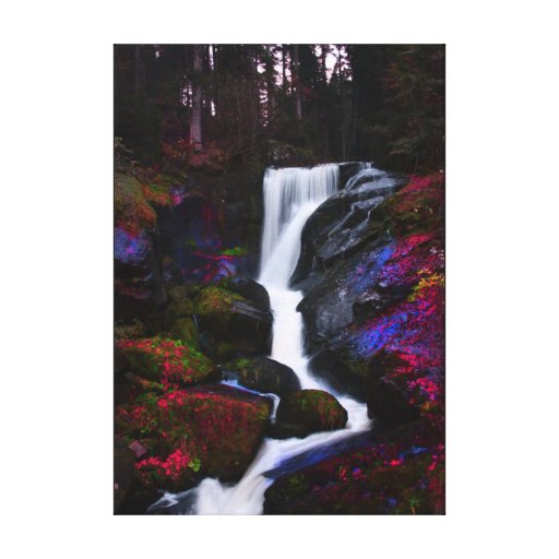 Copie de toile étirée par cascade de Triberg Toile Tendue Sur Châssis
