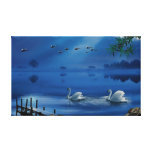 Copie de toile étirée par lac de cygne toile tendue sur châssis