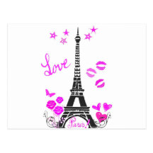 COPIE DE TOUR EIFFEL DE PARIS D'AMOUR CARTES POSTALES