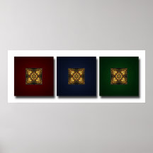 Copie de trio de kaléidoscope d'aile de papillon affiche