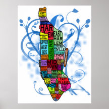 Copie de voisinages de Manhattan Posters