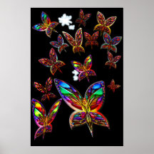 Copie de vol de femme de papillon laissée poster