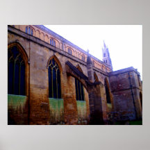 Copie de vue de côté d'abbaye de Tewkesbury Posters