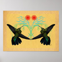 Copie d'imaginaire de colibris affiches