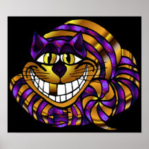 Copie d'or de chat de Cheshire Affiche