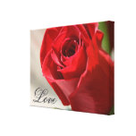 Copie élégante de toile d'amour de rose rouge impressions sur toile