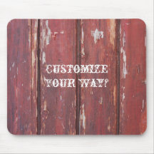 Copie en bois rouge Mousepad de grange vintage de  Tapis De Souris