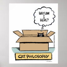 Copie encadrée par philosophie de chat posters